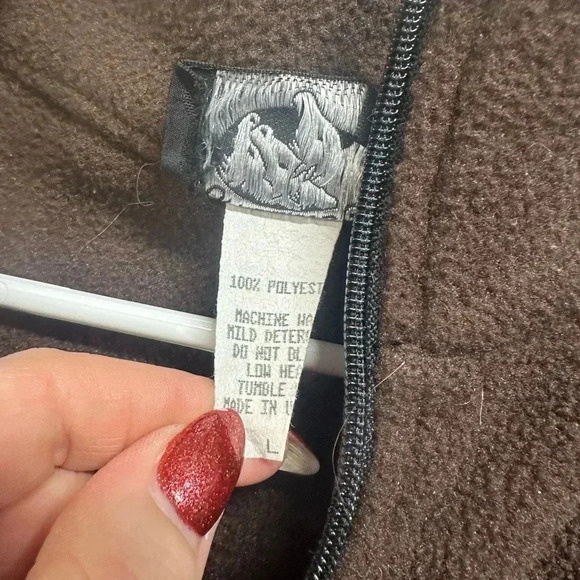 Kerrits Brown and Black Quarter-Zip Pullover Fleece Jacket Womens Large - Picture 6 of 6